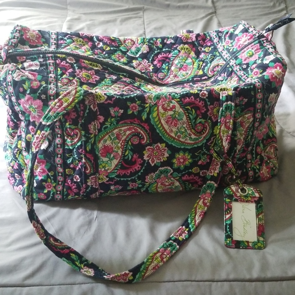 Bright Paisley Print Duffel Bag
